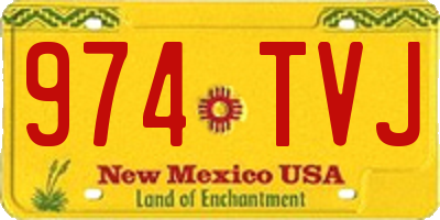 NM license plate 974TVJ