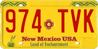 NM license plate 974TVK