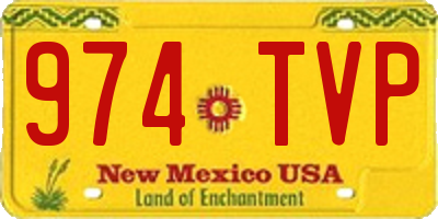 NM license plate 974TVP