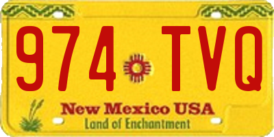NM license plate 974TVQ
