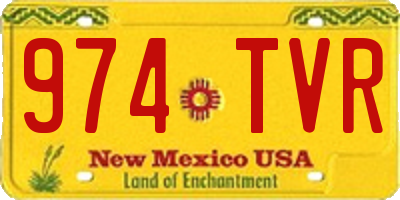 NM license plate 974TVR