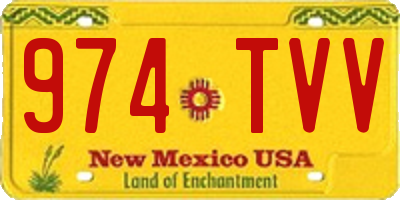 NM license plate 974TVV