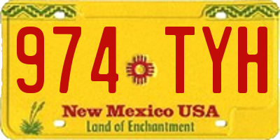 NM license plate 974TYH