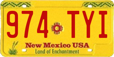 NM license plate 974TYI