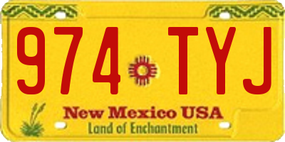 NM license plate 974TYJ