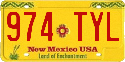 NM license plate 974TYL