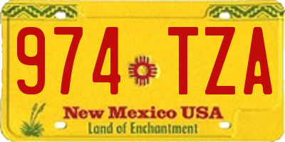 NM license plate 974TZA