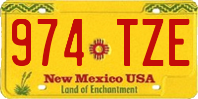 NM license plate 974TZE