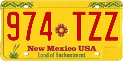 NM license plate 974TZZ