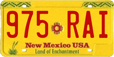 NM license plate 975RAI