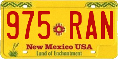 NM license plate 975RAN