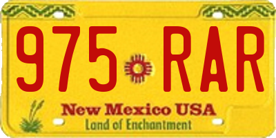 NM license plate 975RAR