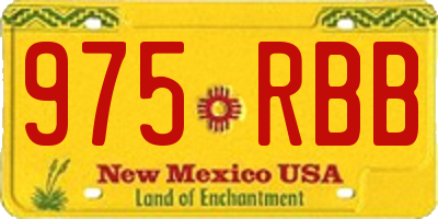 NM license plate 975RBB