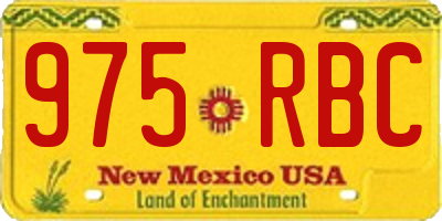 NM license plate 975RBC