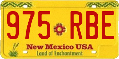 NM license plate 975RBE