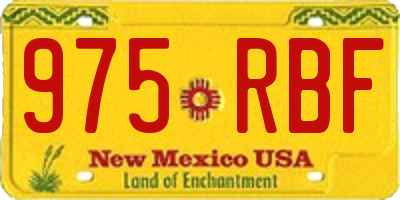 NM license plate 975RBF