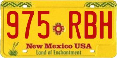NM license plate 975RBH