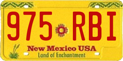 NM license plate 975RBI