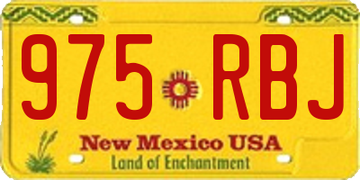 NM license plate 975RBJ