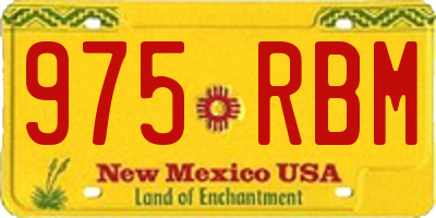 NM license plate 975RBM