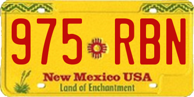 NM license plate 975RBN