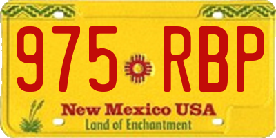 NM license plate 975RBP