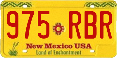NM license plate 975RBR