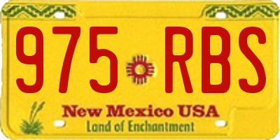 NM license plate 975RBS