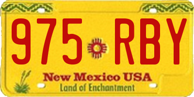 NM license plate 975RBY