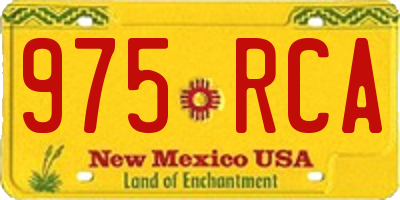 NM license plate 975RCA