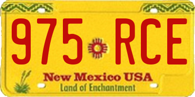 NM license plate 975RCE