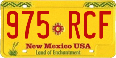 NM license plate 975RCF