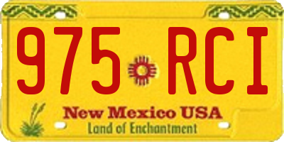 NM license plate 975RCI