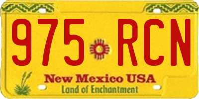 NM license plate 975RCN