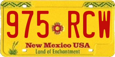 NM license plate 975RCW