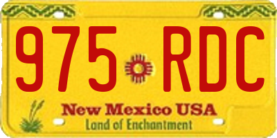 NM license plate 975RDC