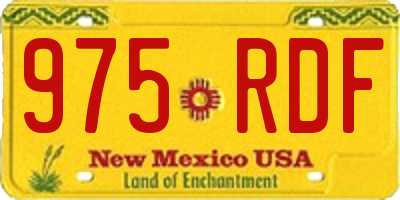NM license plate 975RDF