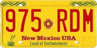 NM license plate 975RDM