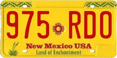 NM license plate 975RDO