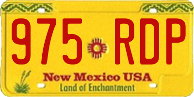 NM license plate 975RDP