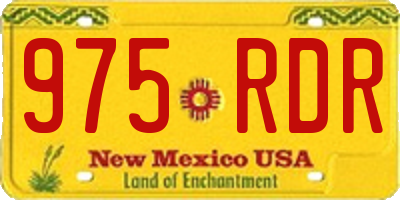 NM license plate 975RDR