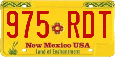 NM license plate 975RDT