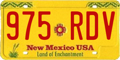 NM license plate 975RDV