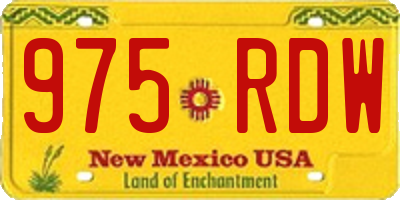 NM license plate 975RDW