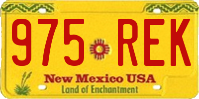 NM license plate 975REK