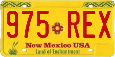 NM license plate 975REX