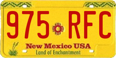 NM license plate 975RFC
