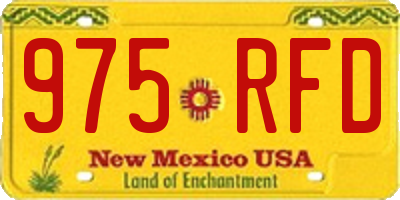 NM license plate 975RFD