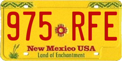 NM license plate 975RFE