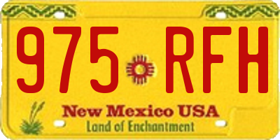 NM license plate 975RFH